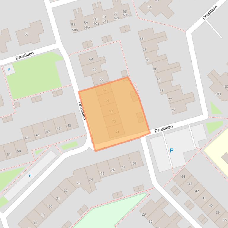 Kaart van postcodegebied 4147GG.