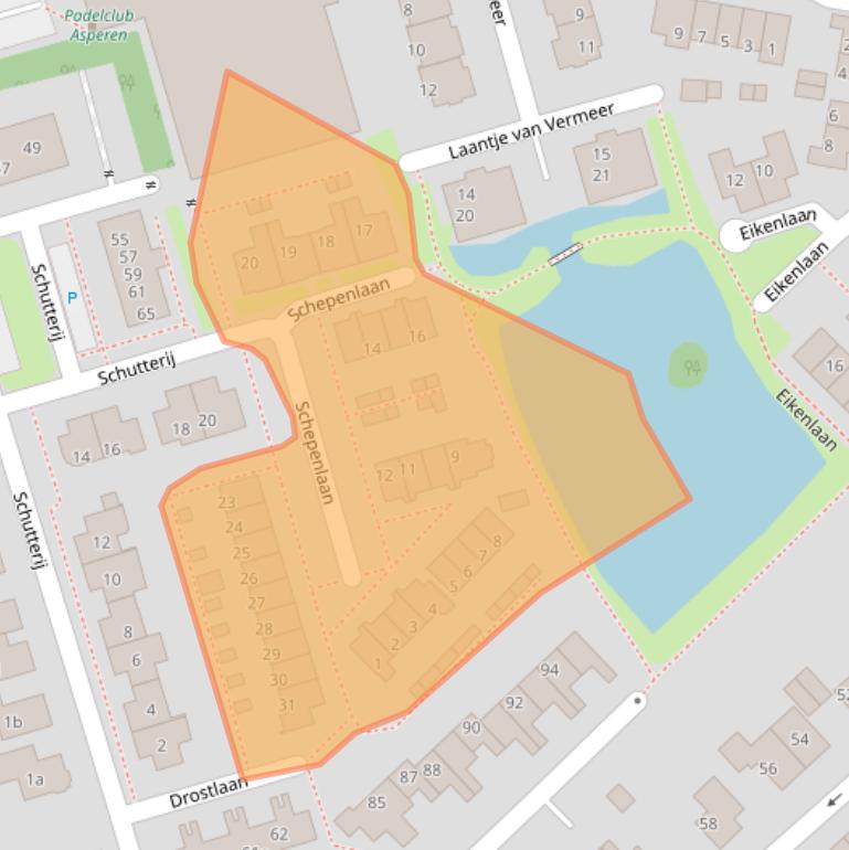 Kaart van postcodegebied 4147GK.