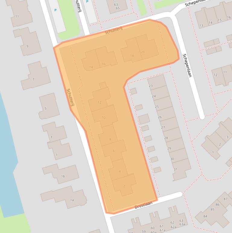 Kaart van postcodegebied 4147GV.