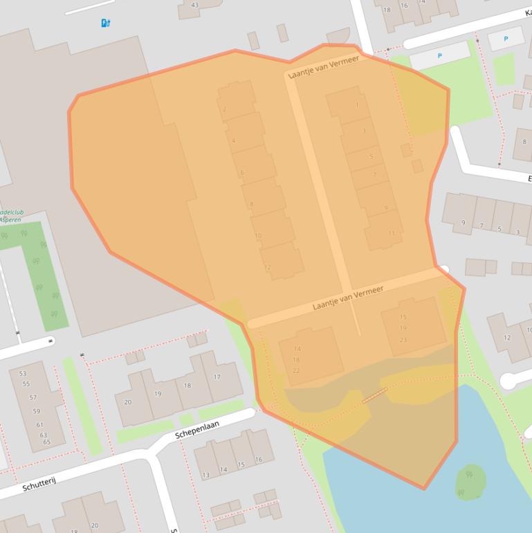 Kaart van postcodegebied 4147GW.