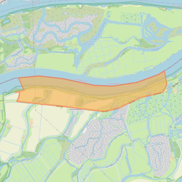 Kaart van postcodegebied 4151MB.