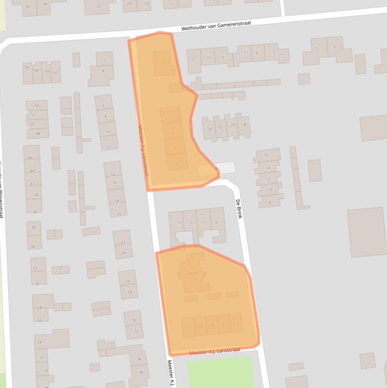 Kaart van postcodegebied 4152EW.