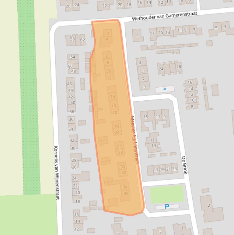 Kaart van postcodegebied 4152EZ.