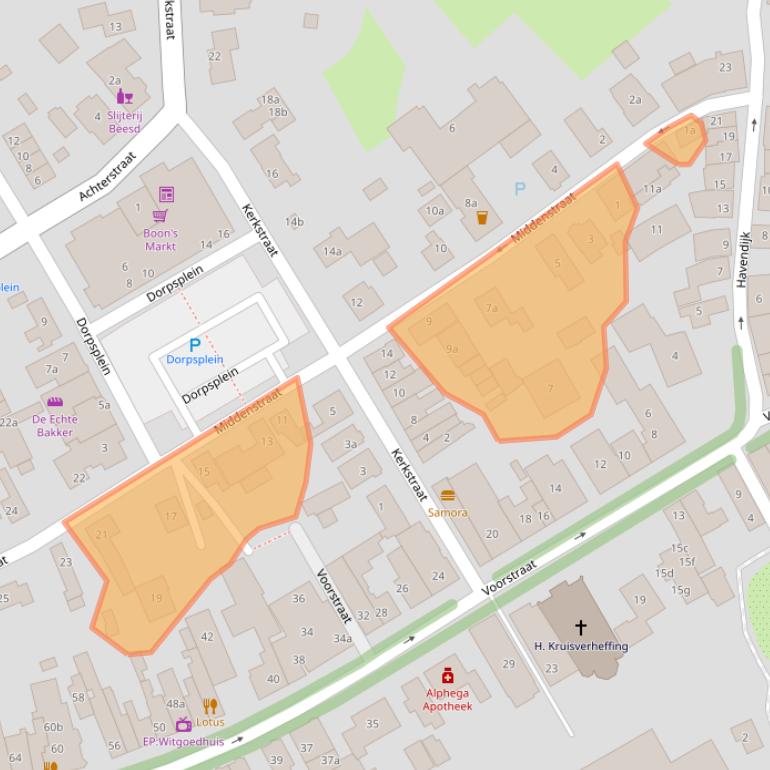 Kaart van postcodegebied 4153AB.