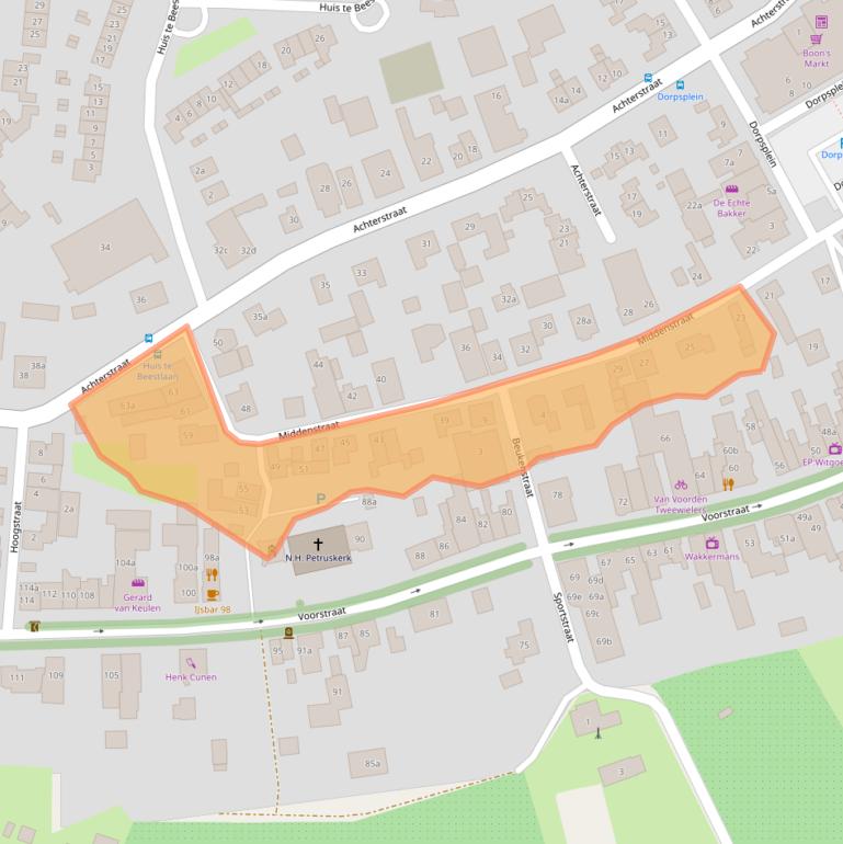 Kaart van postcodegebied 4153AC.