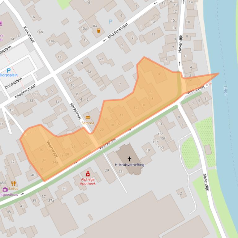 Kaart van postcodegebied 4153AL.