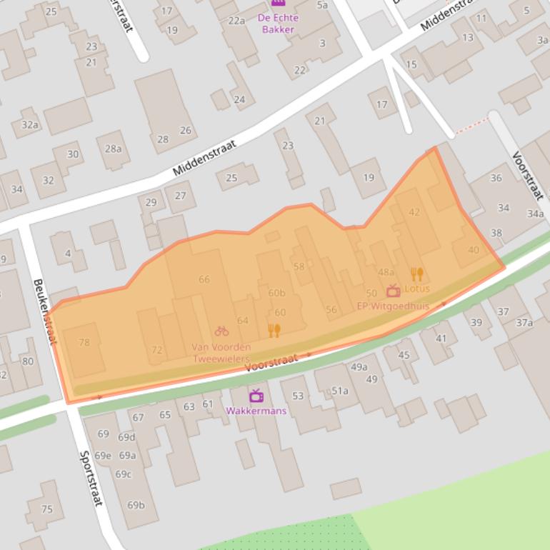 Kaart van postcodegebied 4153AM.