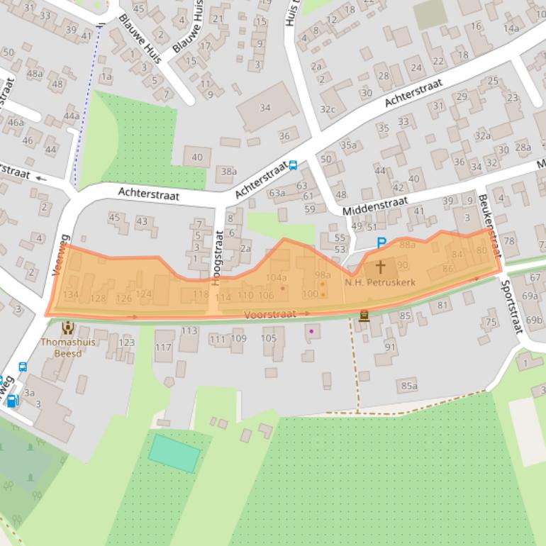 Kaart van postcodegebied 4153AN.