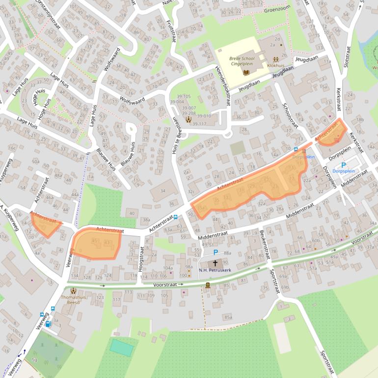 Kaart van postcodegebied 4153AP.