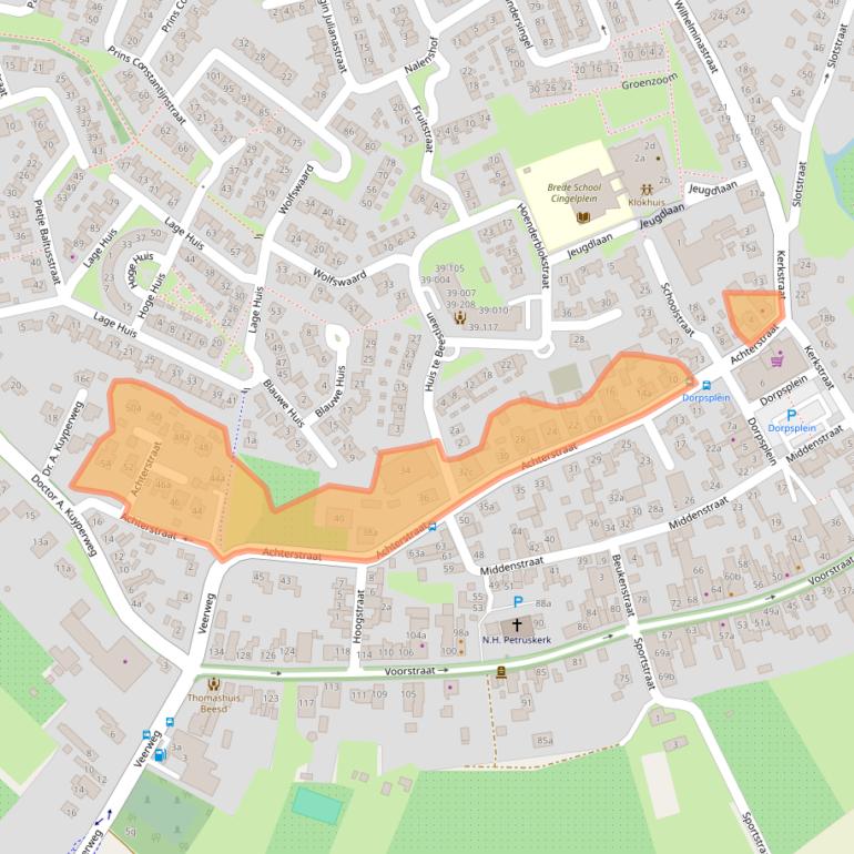 Kaart van postcodegebied 4153AR.