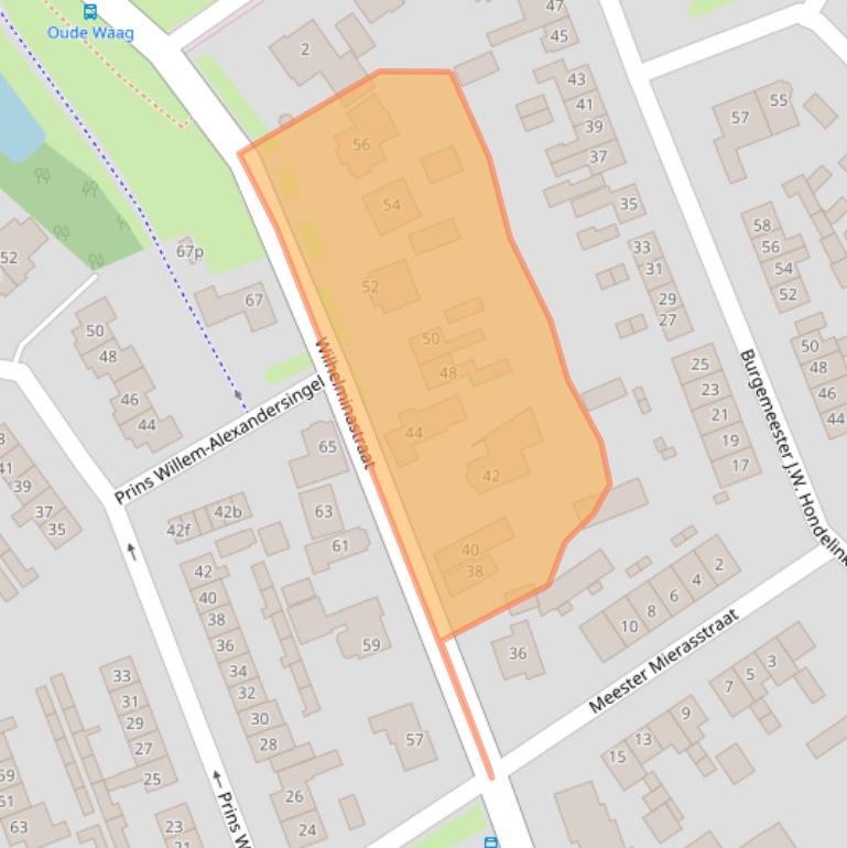 Kaart van postcodegebied 4153BD.