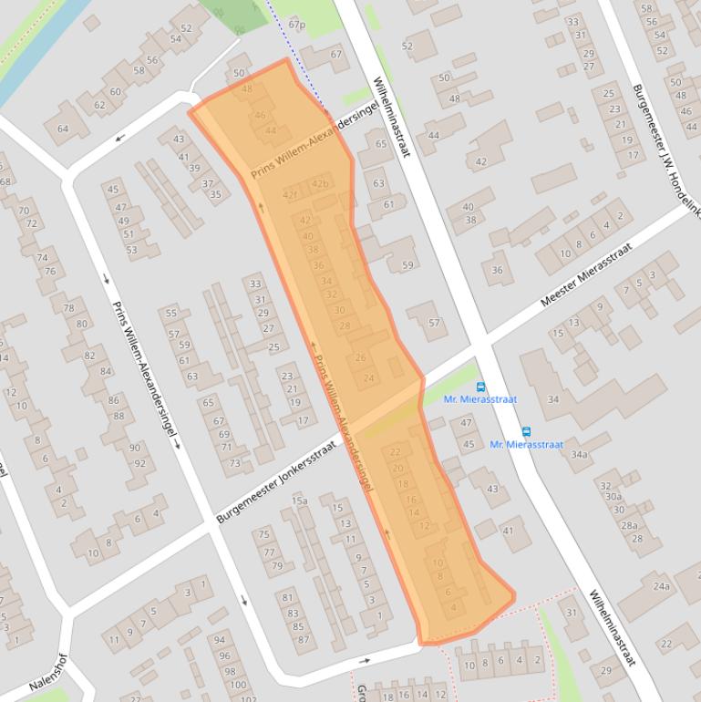 Kaart van postcodegebied 4153BJ.