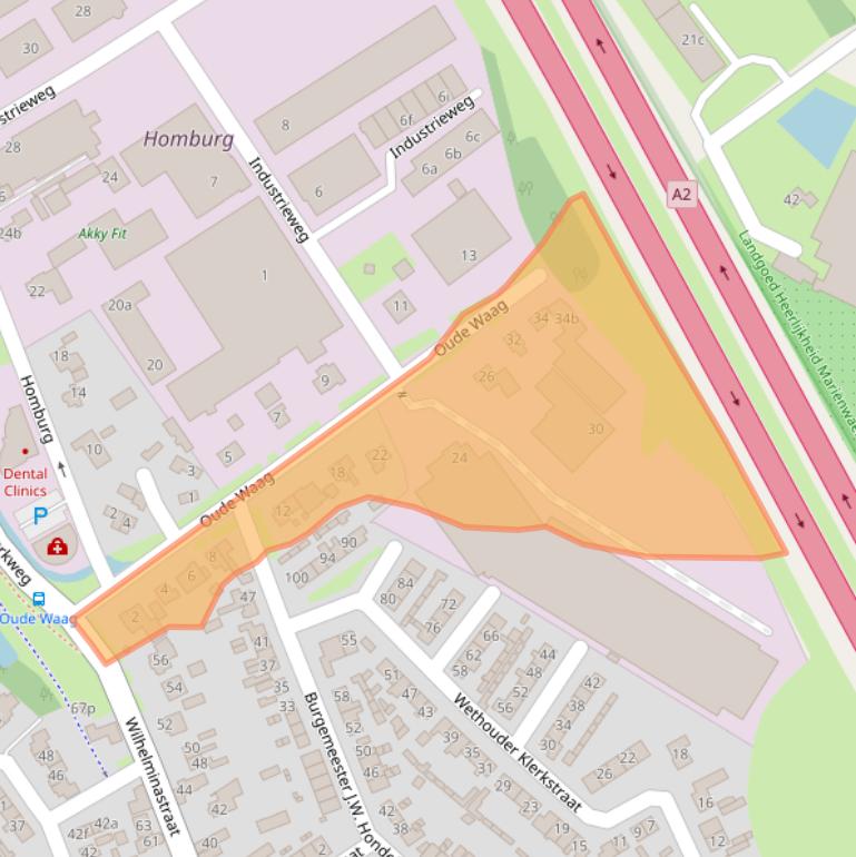 Kaart van postcodegebied 4153BV.