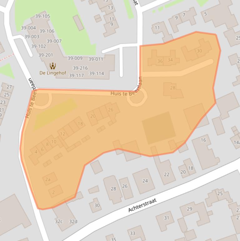 Kaart van postcodegebied 4153CG.