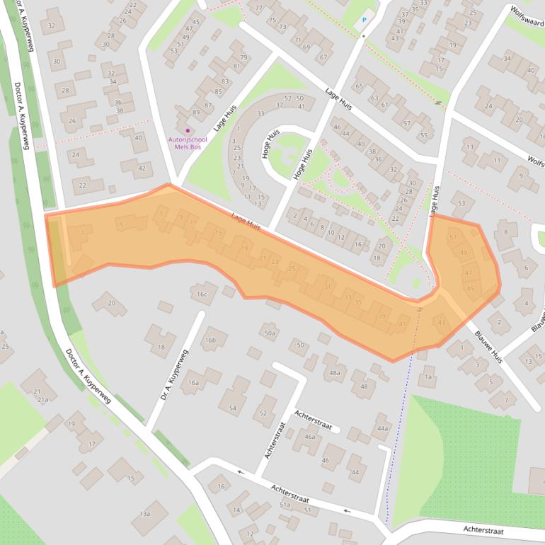 Kaart van postcodegebied 4153CS.