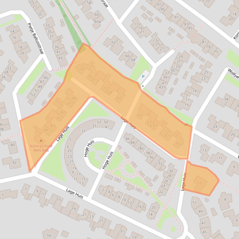 Kaart van postcodegebied 4153CT.