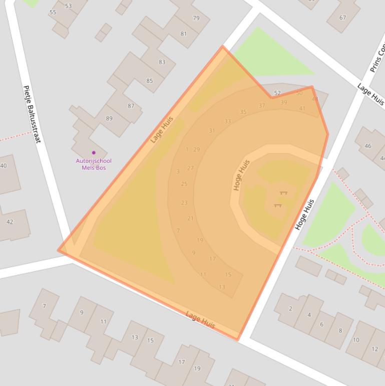 Kaart van postcodegebied 4153CW.