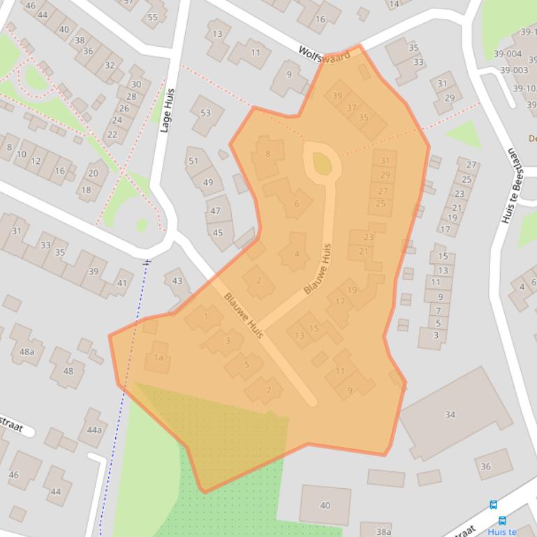 Kaart van postcodegebied 4153CX.
