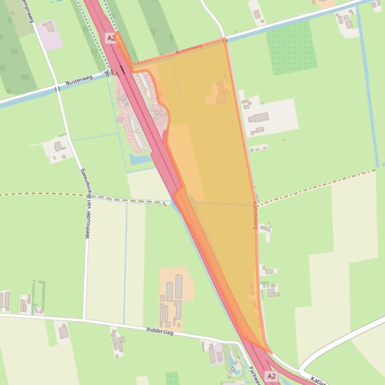 Kaart van postcodegebied 4153RE.