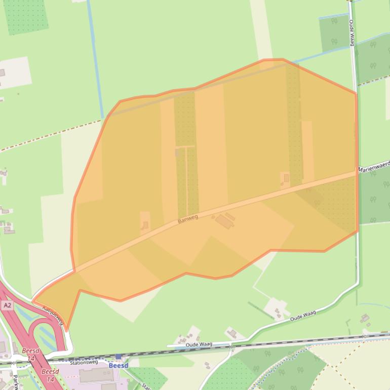 Kaart van postcodegebied 4153RM.