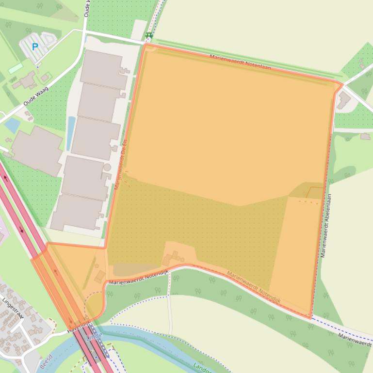 Kaart van postcodegebied 4153RN.