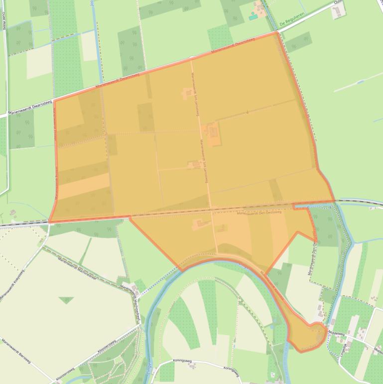Kaart van postcodegebied 4153RW.