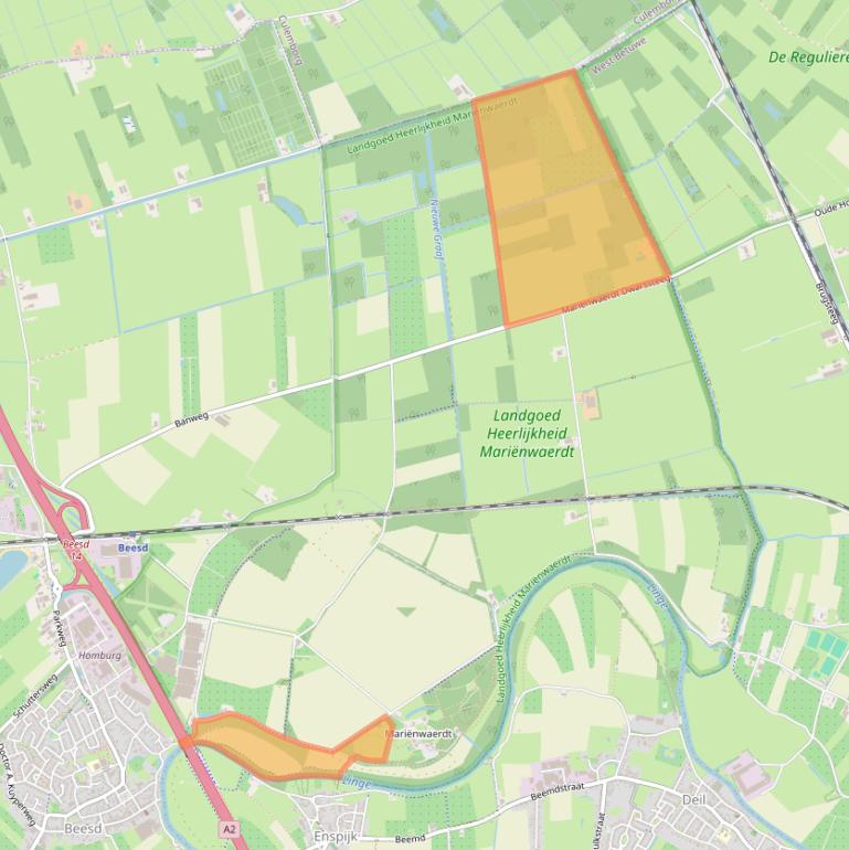 Kaart van postcodegebied 4153RX.