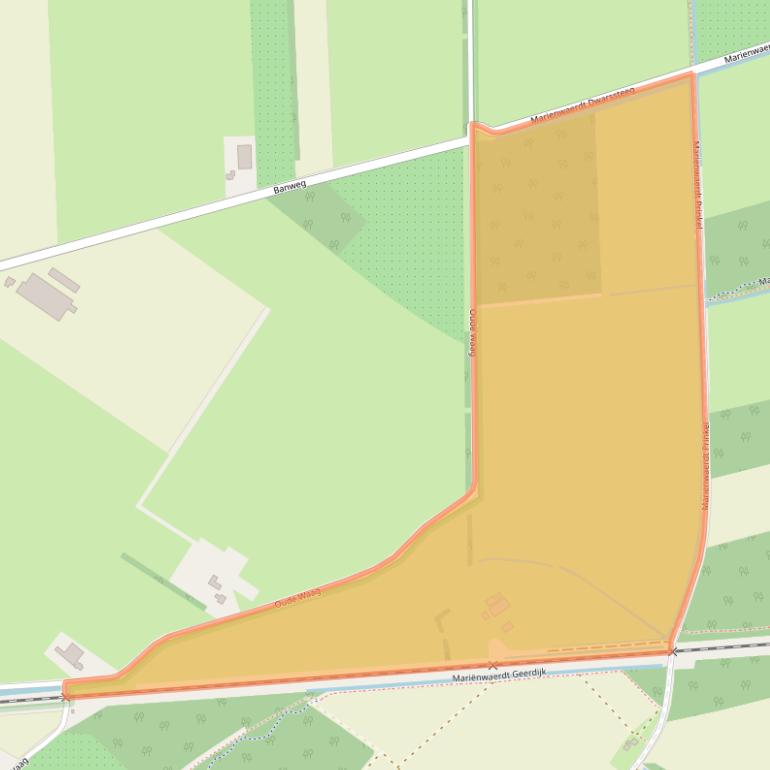 Kaart van postcodegebied 4153RZ.