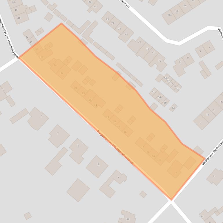 Kaart van postcodegebied 4153VD.