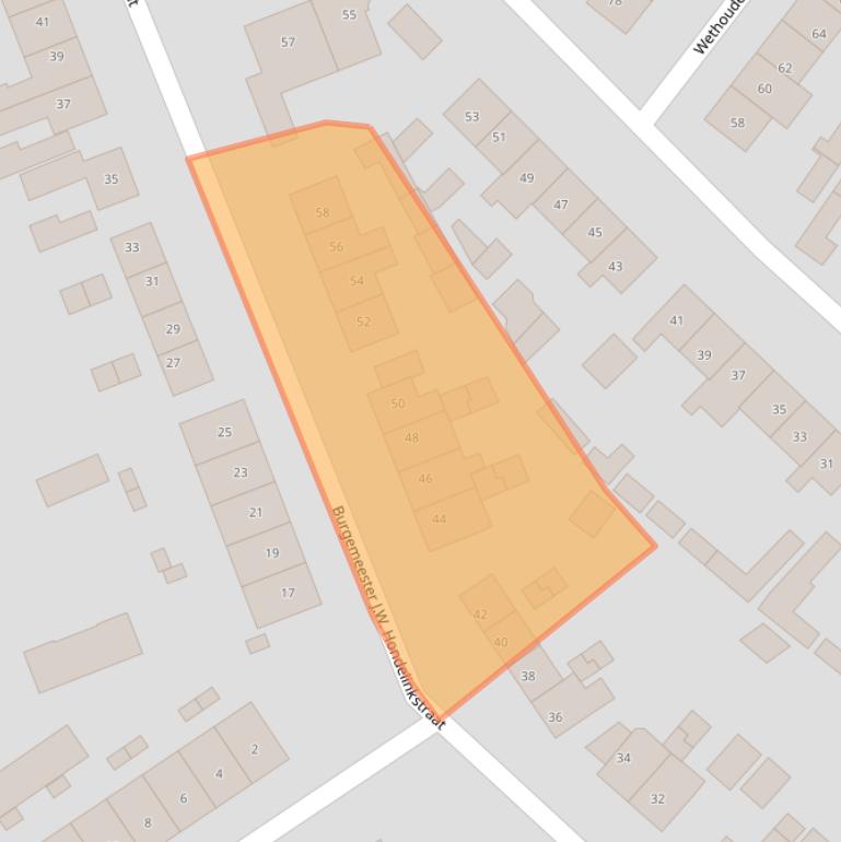 Kaart van postcodegebied 4153VE.