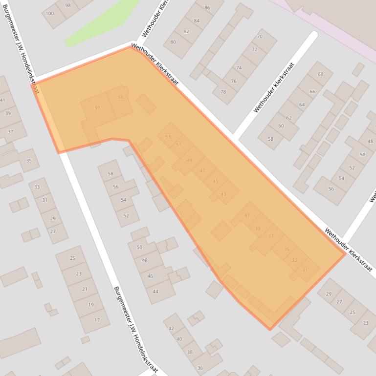 Kaart van postcodegebied 4153VJ.