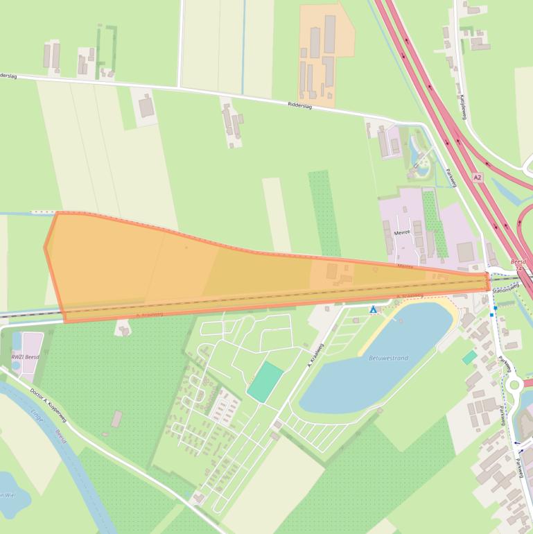 Kaart van postcodegebied 4153XD.