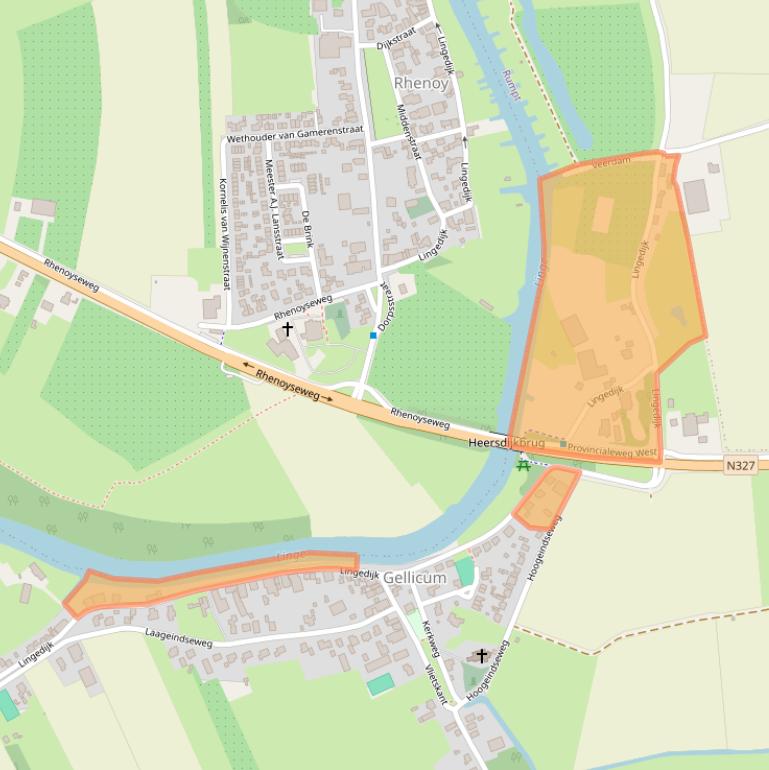 Kaart van postcodegebied 4155BA.