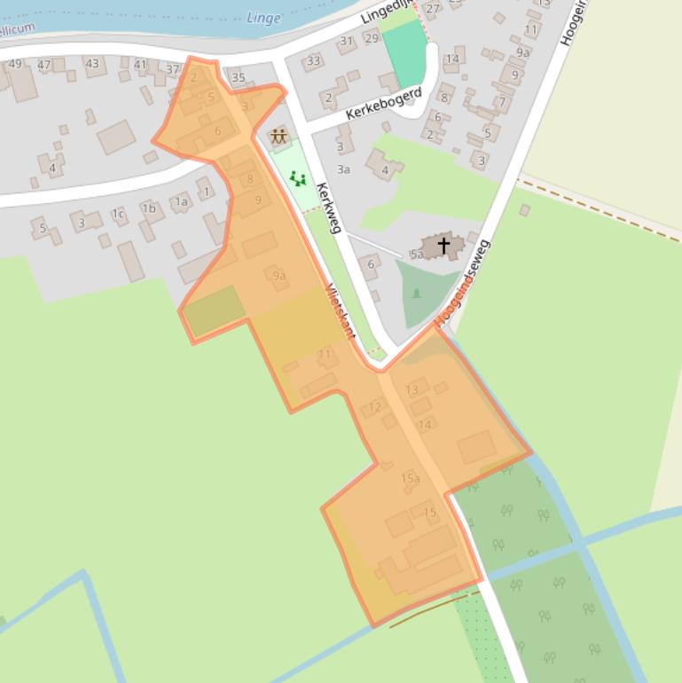 Kaart van postcodegebied 4155BE.