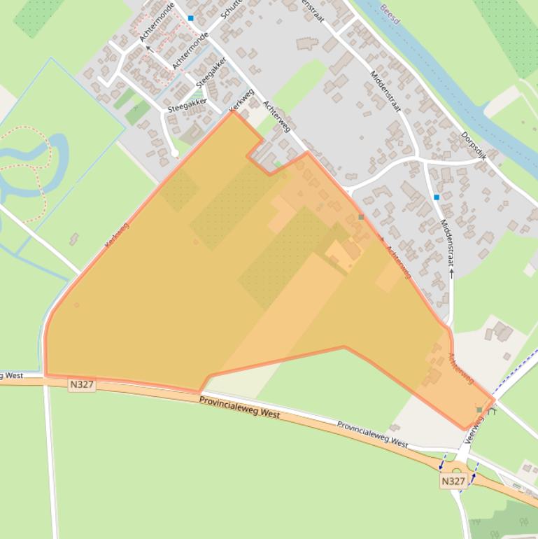 Kaart van postcodegebied 4156AA.