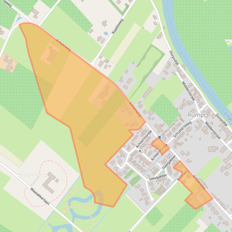 Kaart van postcodegebied 4156AB.