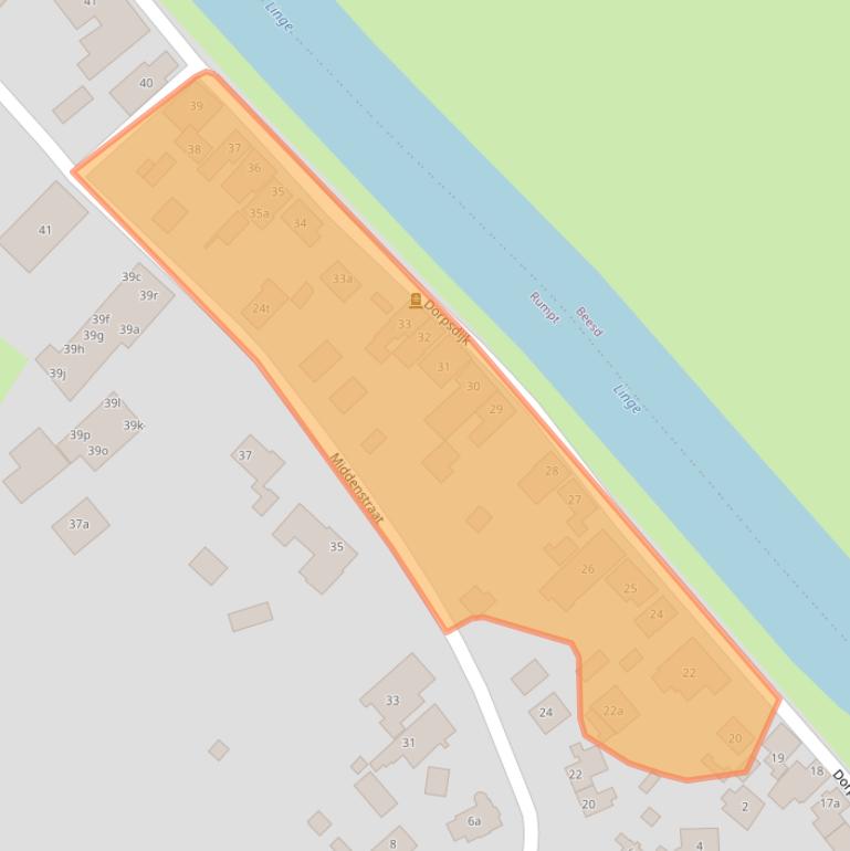 Kaart van postcodegebied 4156AL.