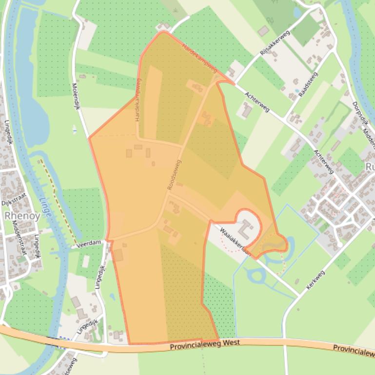 Kaart van postcodegebied 4156AP.