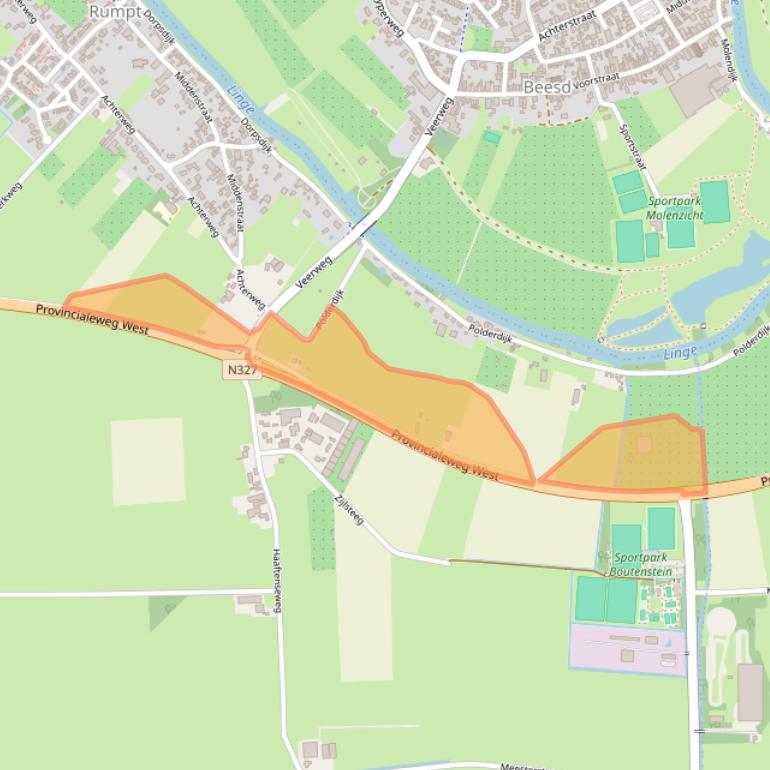 Kaart van postcodegebied 4156JS.