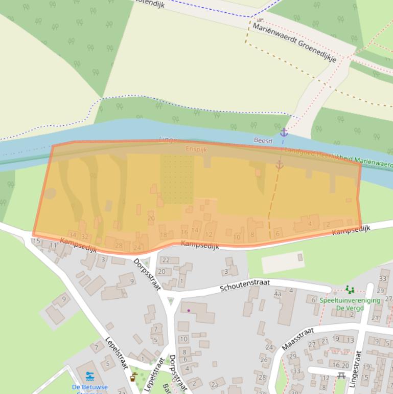 Kaart van postcodegebied 4157GL.