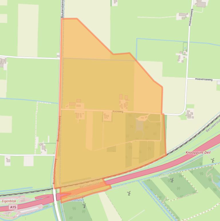 Kaart van postcodegebied 4157JC.