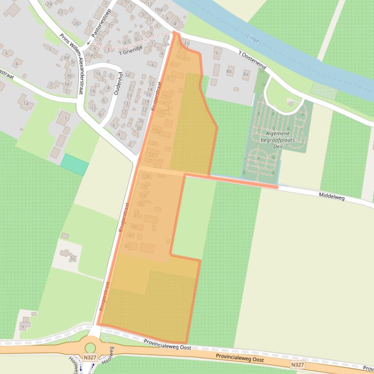 Kaart van postcodegebied 4158CB.