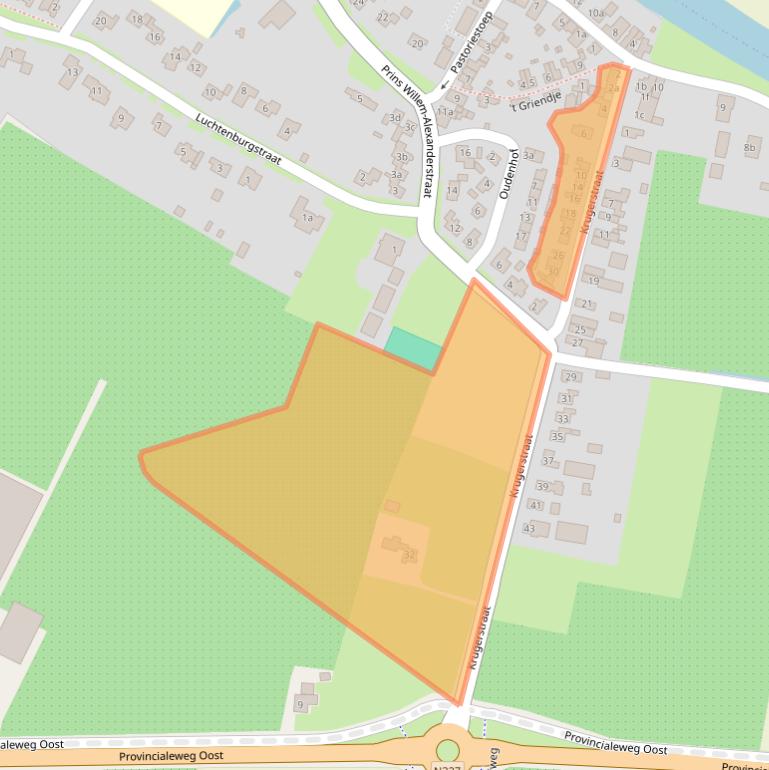 Kaart van postcodegebied 4158CC.