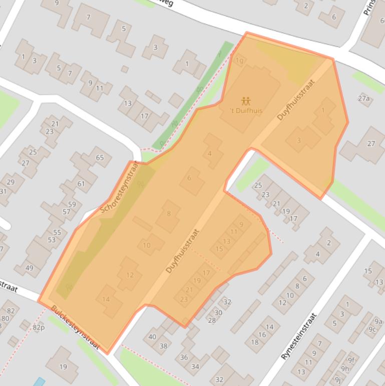 Kaart van postcodegebied 4158CK.