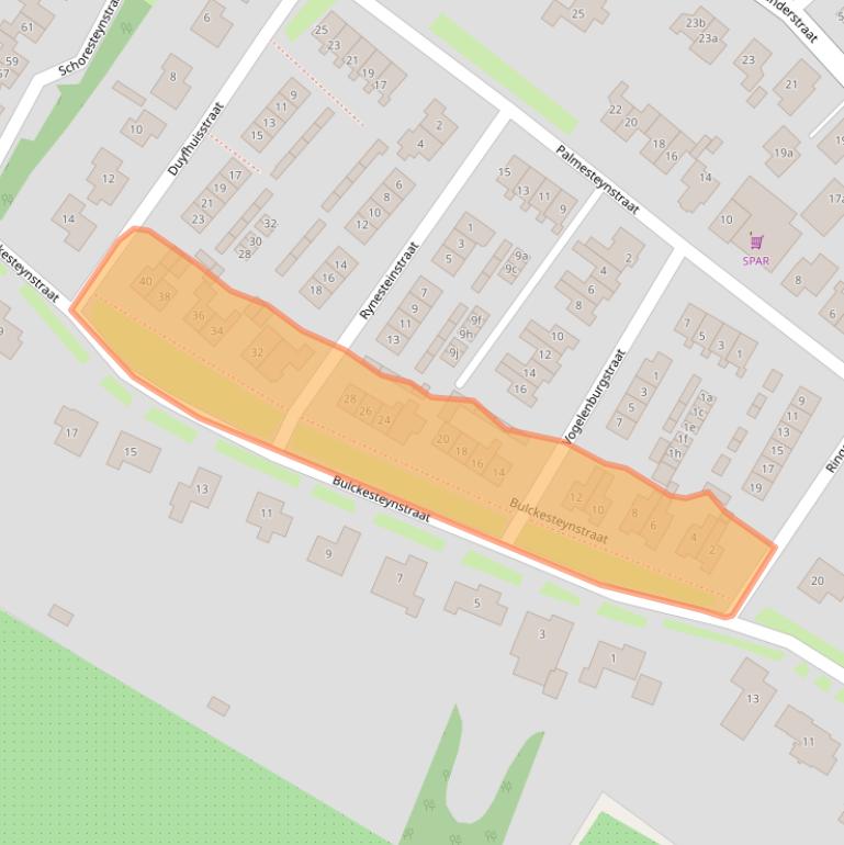 Kaart van postcodegebied 4158CS.