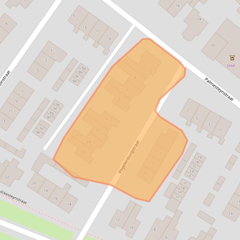 Kaart van postcodegebied 4158CT.