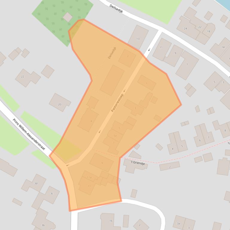 Kaart van postcodegebied 4158CX.