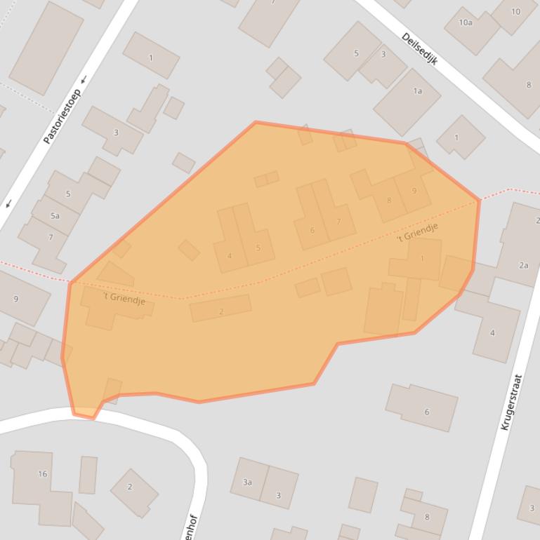 Kaart van postcodegebied 4158CZ.