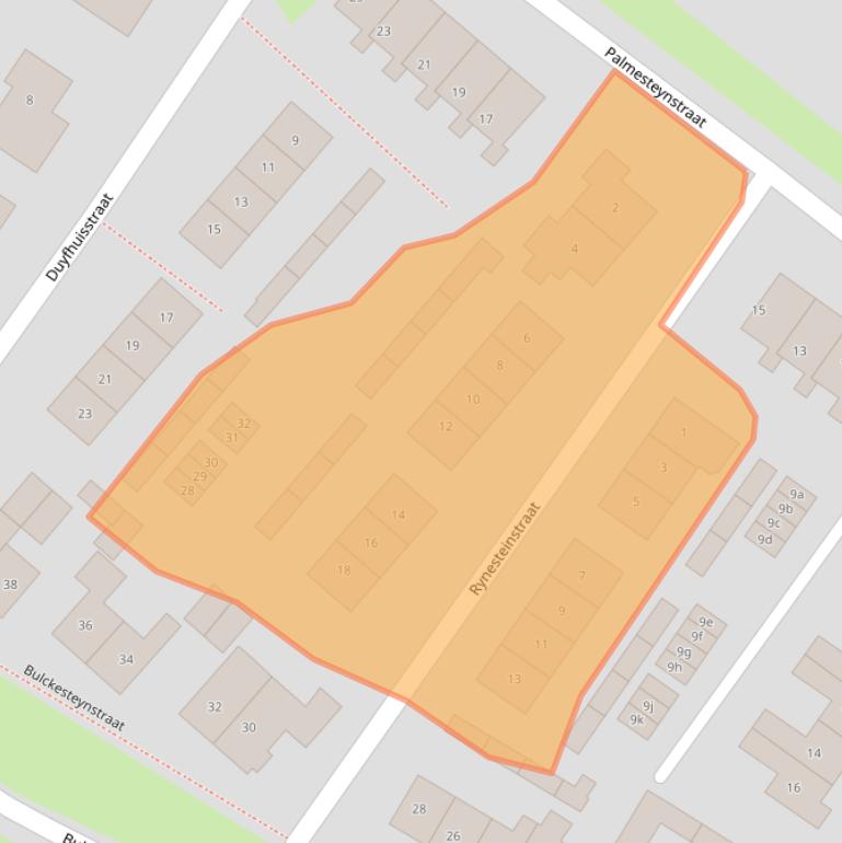 Kaart van postcodegebied 4158DB.