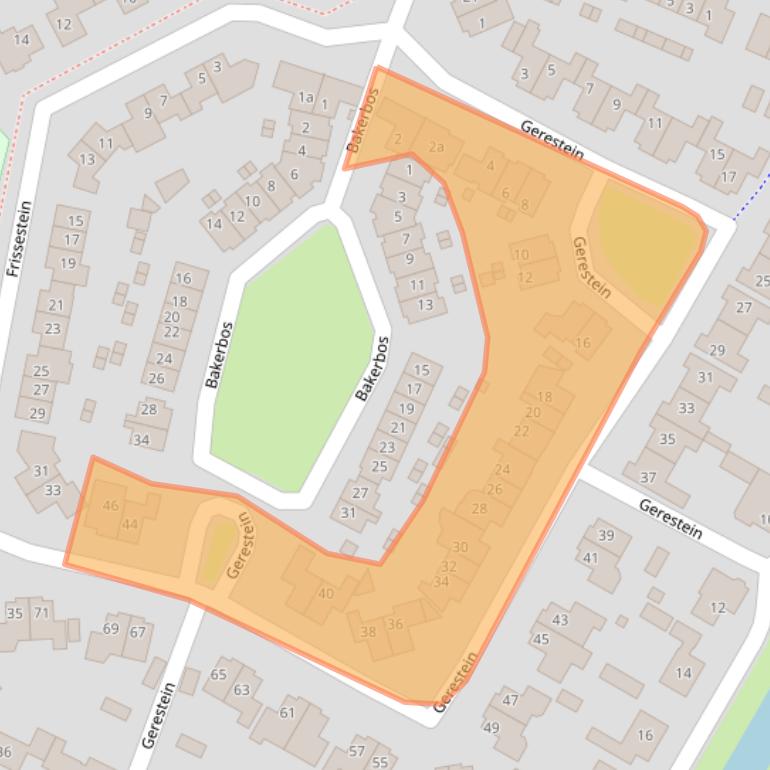 Kaart van postcodegebied 4158GC.